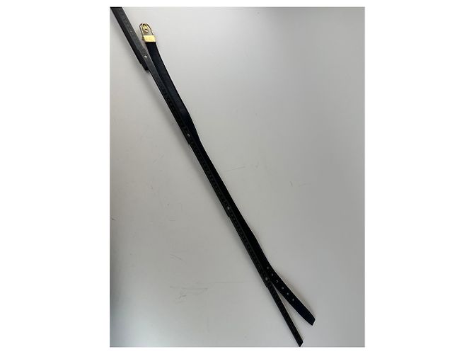 Céline Cintura in pelle reversibile Vintage Celine Triomphe Nero Borgogna 85 - vista 8