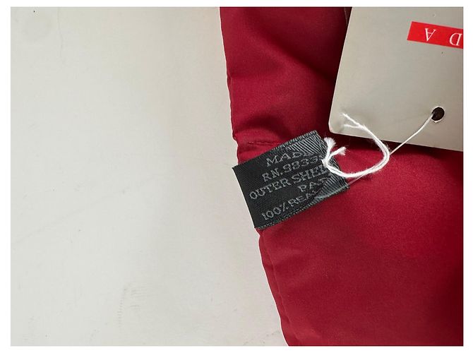 Bufanda acolchada Vintage Prada Sport Linea Rossa Roja - vista 11