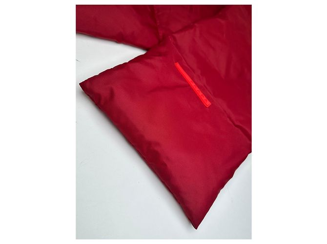 Bufanda acolchada Vintage Prada Sport Linea Rossa Roja - vista 2