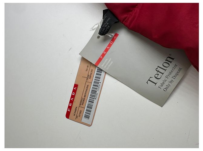 Bufanda acolchada Vintage Prada Sport Linea Rossa Roja - vista 3