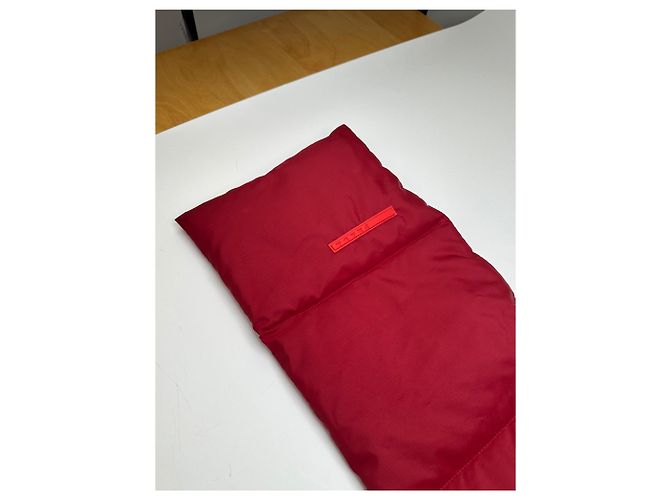 Bufanda acolchada Vintage Prada Sport Linea Rossa Roja - vista 7