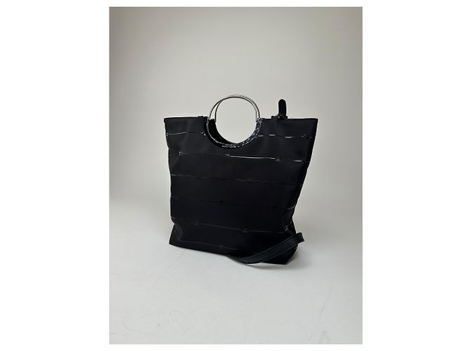 Courreges Vintage Courrèges AC Monogramm 2Way Tote Bag Schwarz - Ansicht 10