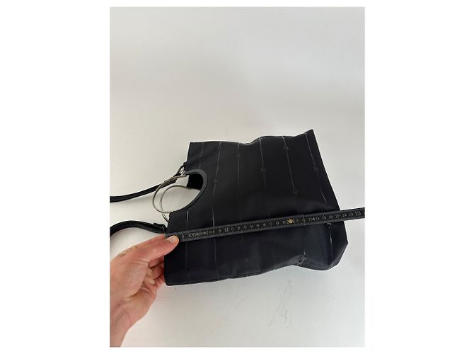 Courreges Vintage Courrèges AC Monogramm 2Way Tote Bag Schwarz - Ansicht 12