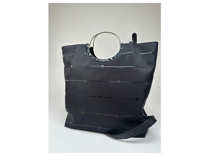 Courreges Vintage Courrèges AC Monogramm 2Way Tote Bag Schwarz - Ansicht 2