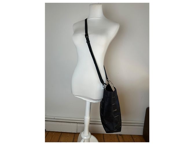 Courreges Vintage Courrèges AC Monogramm 2Way Tote Bag Schwarz - Ansicht 4