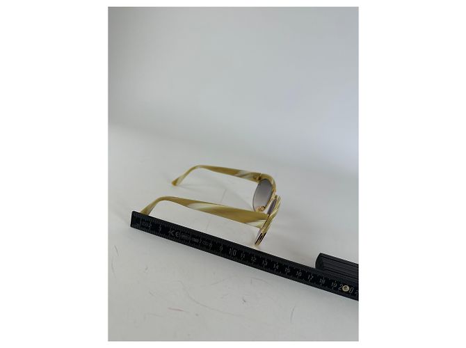 Vintage Loewe Übergroße Sonnenbrille Gold Creme Golden - Ansicht 6