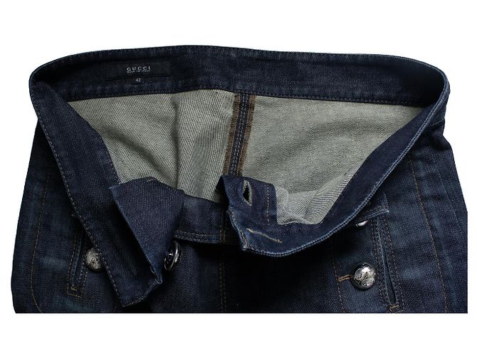 Jeans skinny de denim azul oscuro lavado Gucci - vista 7