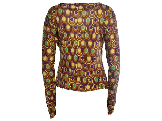 Emilio Pucci, Top incrociato stampato grafico Multicolore - vista 3