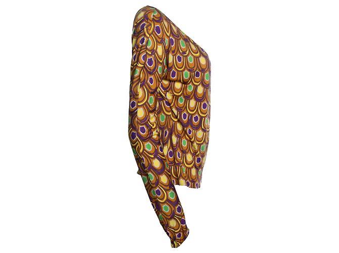 Emilio Pucci, Top incrociato stampato grafico Multicolore - vista 4
