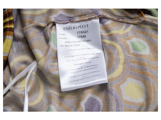 Emilio Pucci, Top incrociato stampato grafico Multicolore - vista 7