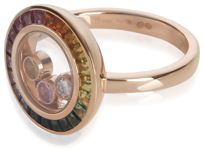 Chopard Happy Diamond Ring aus Roségold, Saphir und Diamant - Ansicht 3