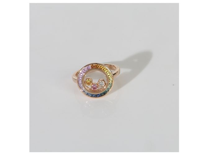 Chopard Happy Diamond Ring aus Roségold, Saphir und Diamant - Ansicht 7