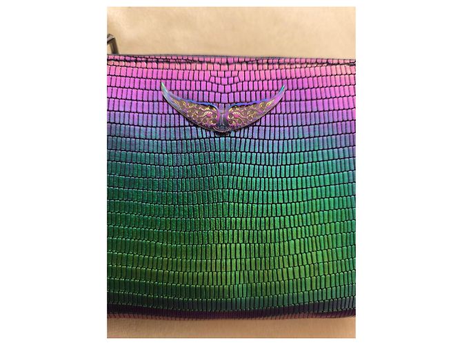 Zadig & Voltaire leather wallet multicolored metallic Multiple colors - view 3