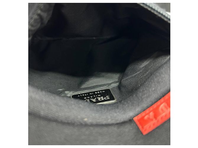 Borsa a spalla in neoprene e rete nera Prada Sport 1999 Nero - vista 5