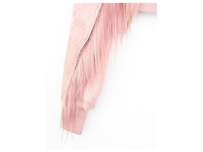 Chaqueta bomber de pelo de pony collage 'Strobe' de Rick Owens AW22 Rosa - vista 4