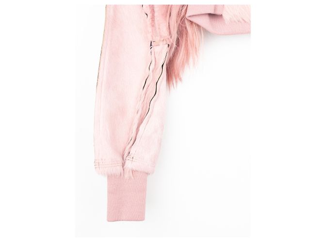 Chaqueta bomber de pelo de pony collage 'Strobe' de Rick Owens AW22 Rosa - vista 5