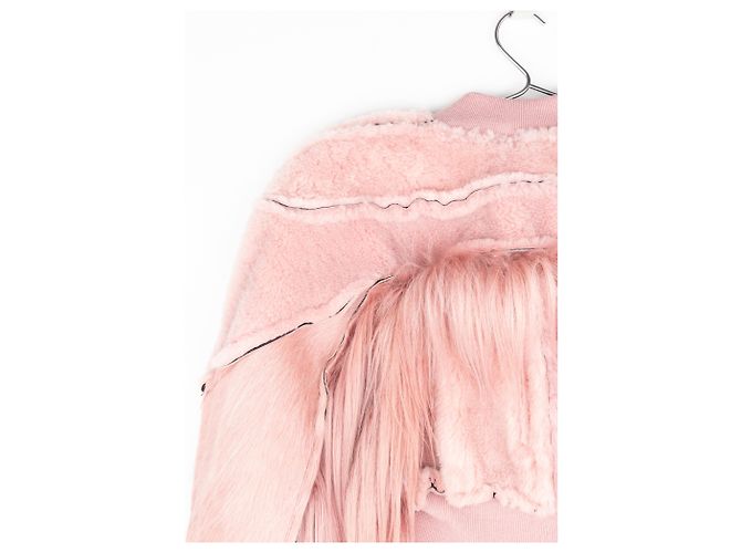 Chaqueta bomber de pelo de pony collage 'Strobe' de Rick Owens AW22 Rosa - vista 7