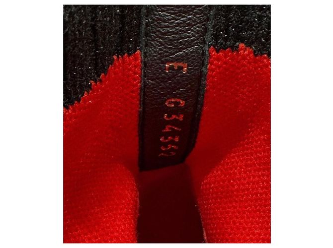 Rote und schwarze Stricksocken-Stiefel Chanel 2019 NWOB, Größe 41, gebraucht - Ansicht 6