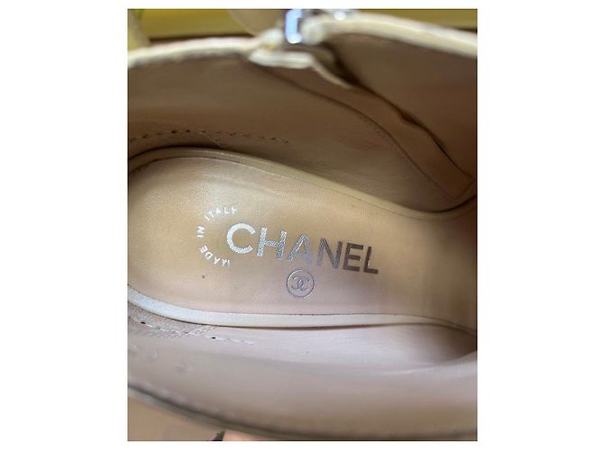 Beige Leder Open-Toe Ankle Boots von Chanel - Größe 40,5 gebraucht - Ansicht 7