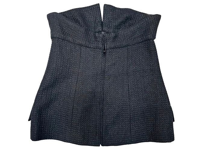 Top bustier sin tirantes de lino blanco Chanel 2018 talla 38 de segunda mano - vista 2
