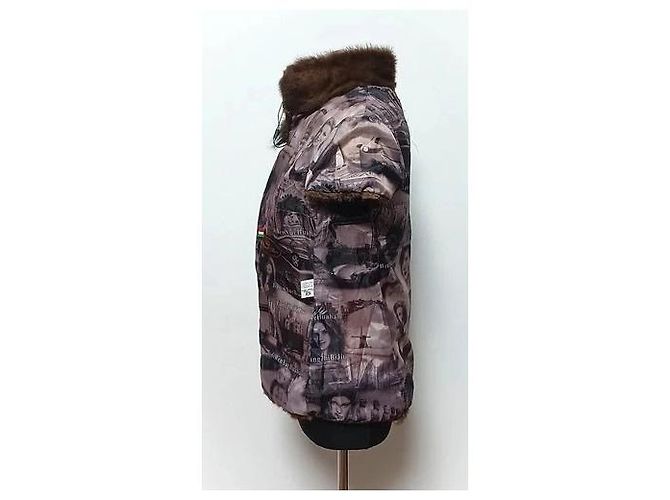 Autre Marque Marder und silberner Nerzfelljacke dunkelbraun - Ansicht 3