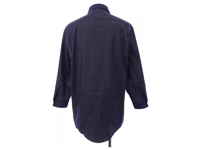 Hermès Camisa de algodón Hermes 37 Azul Azul marino - vista 2