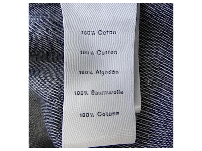 Hermès Camisa de algodón Hermes 37 Azul Azul marino - vista 3