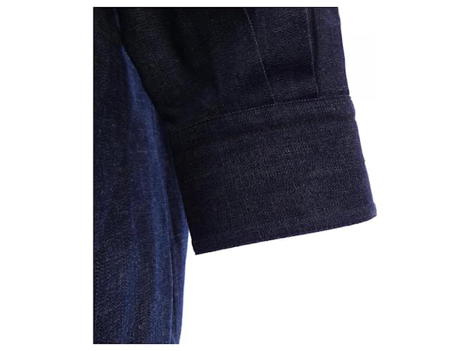 Hermès Camisa de algodón Hermes 37 Azul Azul marino - vista 6