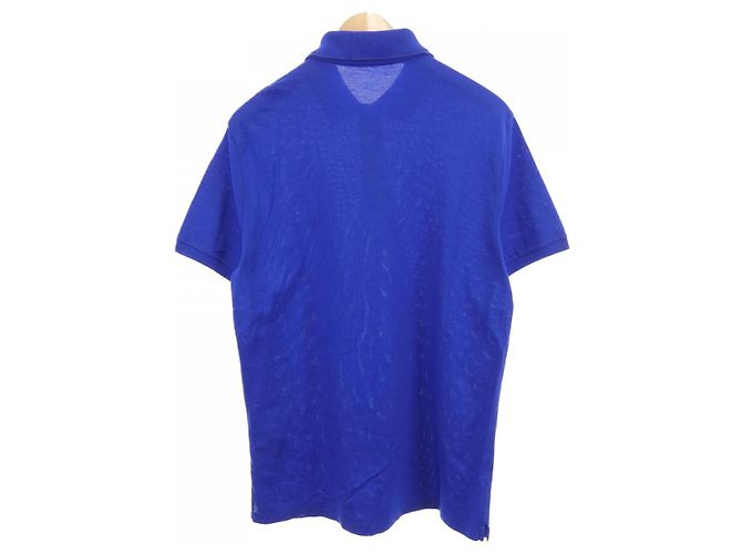 Polo classico in cotone piqué a maniche corte Louis Vuitton Blu - vista 2