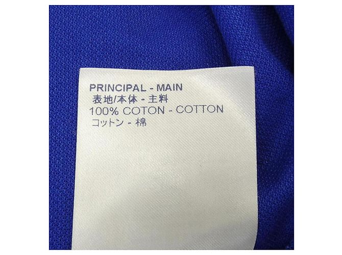 Polo classico in cotone piqué a maniche corte Louis Vuitton Blu - vista 3