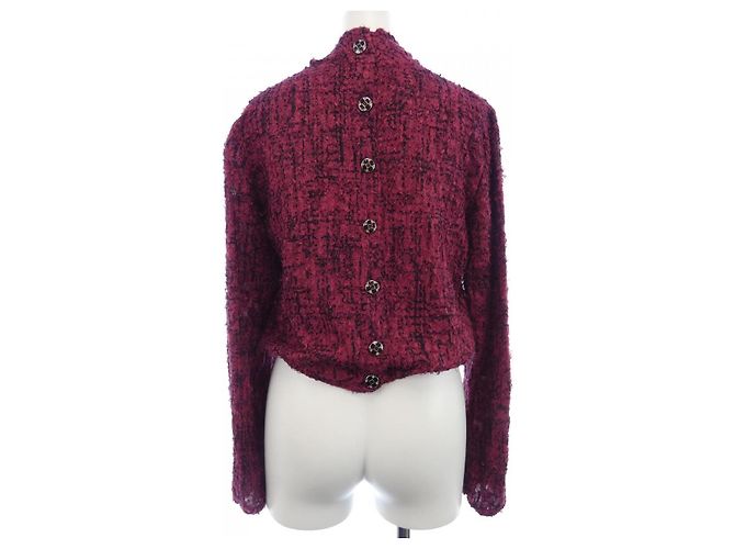 Top de seda Chanel Roja - vista 2