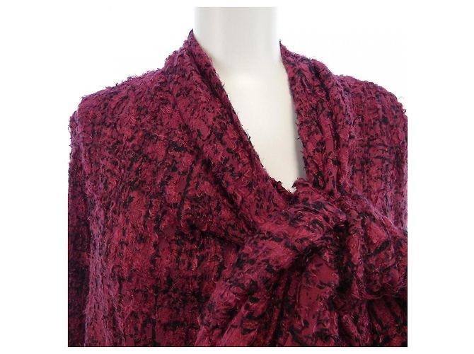 Top de seda Chanel Roja - vista 6
