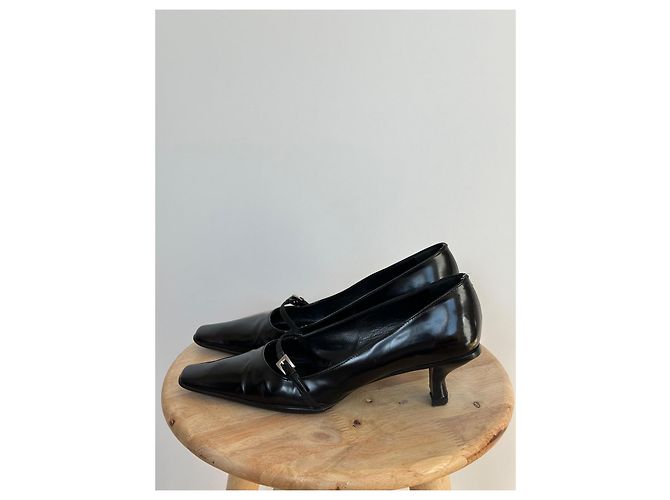 Décolleté Mary Jane Prada in vernice nera Nero - vista 2