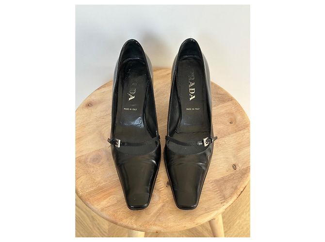 Décolleté Mary Jane Prada in vernice nera Nero - vista 4