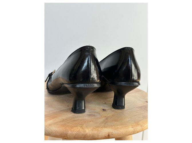 Décolleté Mary Jane Prada in vernice nera Nero - vista 7