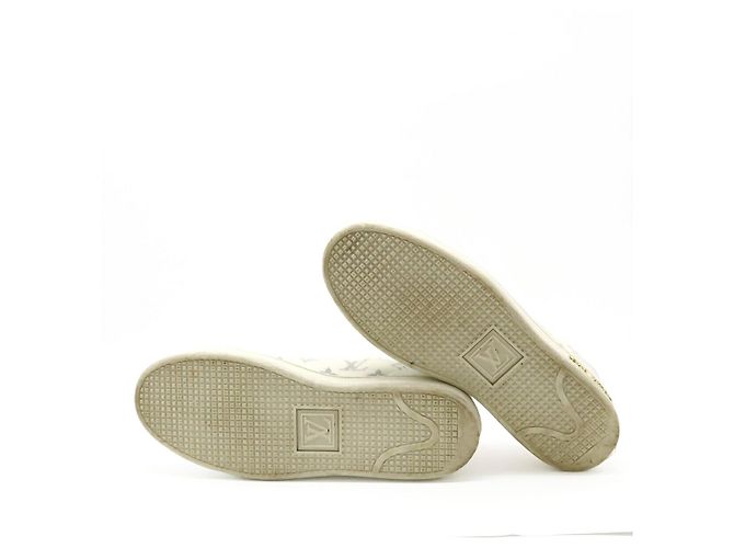 Sneakers in tessuto Monogram della linea Frontrow di Louis Vuitton Bianco Arancione - vista 4