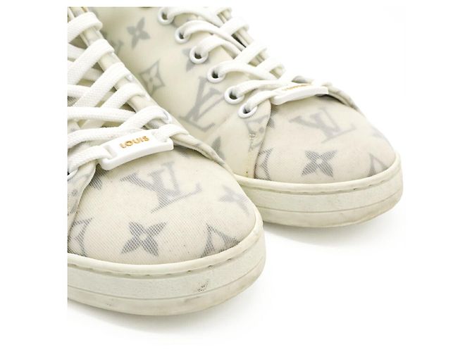 Sneakers in tessuto Monogram della linea Frontrow di Louis Vuitton Bianco Arancione - vista 5