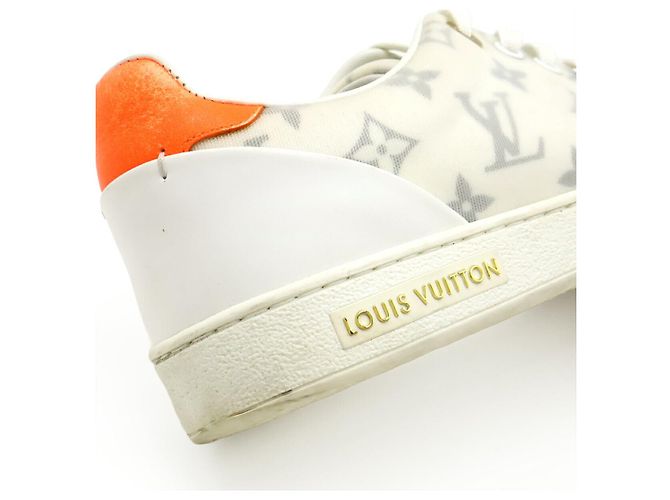 Sneakers in tessuto Monogram della linea Frontrow di Louis Vuitton Bianco Arancione - vista 6