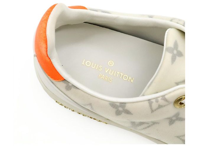 Sneakers in tessuto Monogram della linea Frontrow di Louis Vuitton Bianco Arancione - vista 7