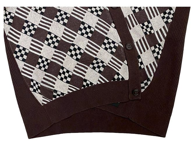 Cárdigan de algodón Fendi Castaño Negro - vista 10