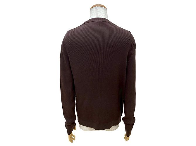 Cárdigan de algodón Fendi Castaño Negro - vista 3