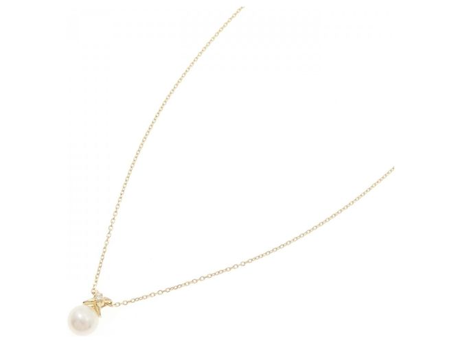 Autre Marque Collar de perlas Akoya y diamantes Au750 Dorado - vista 2