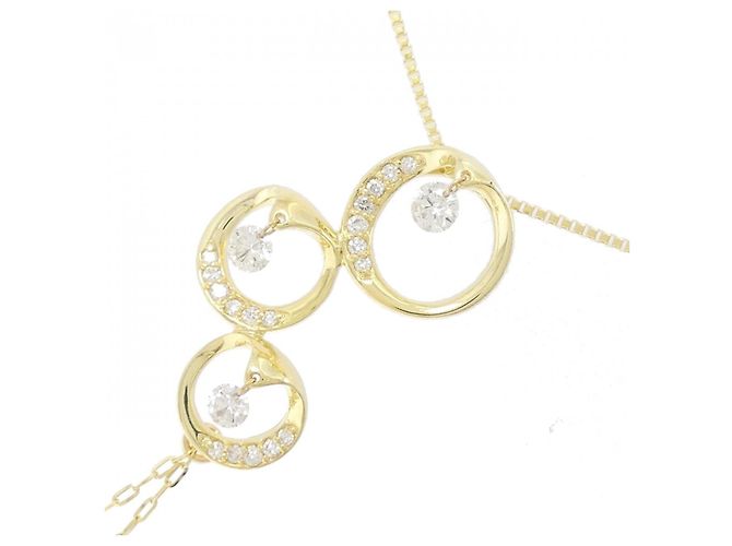 Autre Marque Colar de Pérola Branca do Sul com Diamantes Au750 Dourado - vista 4