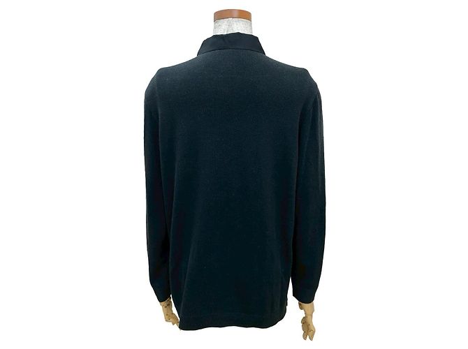Hermès Camicia in seta, cashmere e cotone Bride de Gala di Hermes Nero Blu - vista 3