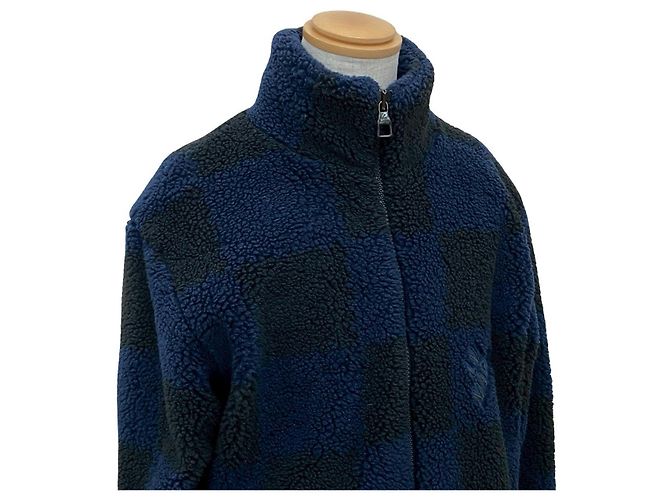 Louis Vuitton NIGO Polyesterjacke Schwarz Marineblau - Ansicht 2