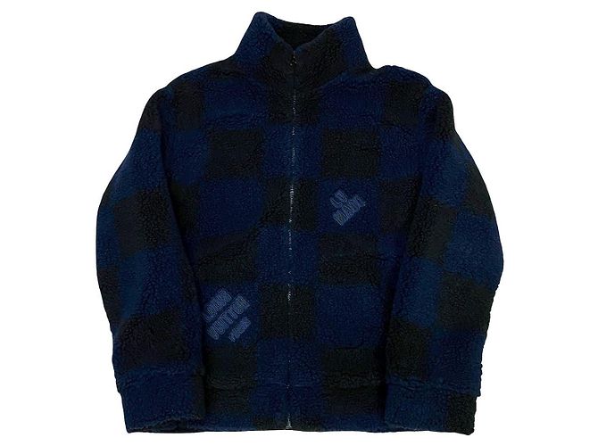Louis Vuitton NIGO Polyesterjacke Schwarz Marineblau - Ansicht 4