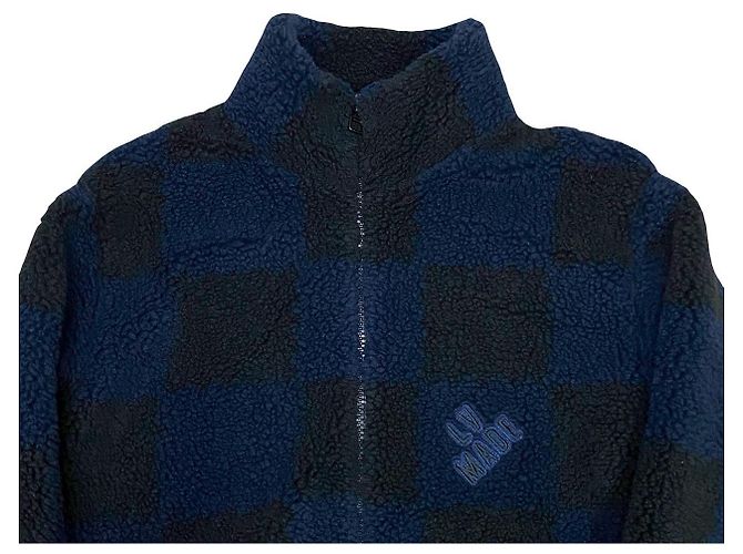 Louis Vuitton NIGO Polyesterjacke Schwarz Marineblau - Ansicht 8