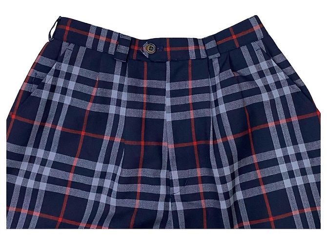 Short de lã e poliéster Burberry Azul - vista 4