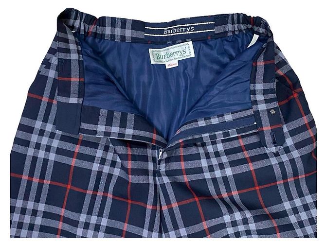 Short de lã e poliéster Burberry Azul - vista 5