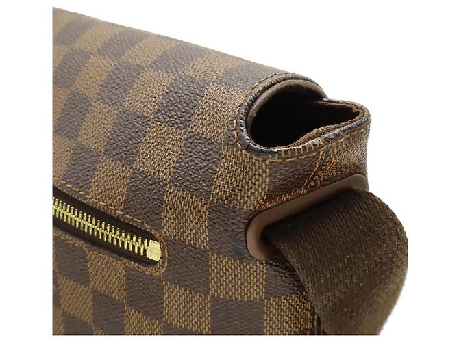 Borsa a Spalla Damier Brooklyn MM di Louis Vuitton Marrone - vista 8